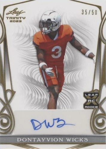 2023 Leaf Trinity Dontayvion Wicks #BA-DW3