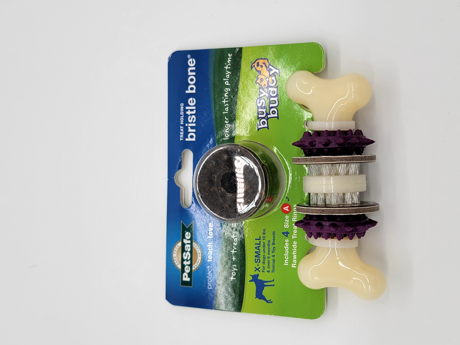 PetSafe Busy Buddy BRISTLE BONE Dog Toy Dental Treat and Che