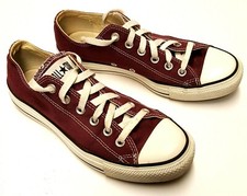 CONVERSE ALL STAR Mens 6 Womens 8 Low Top Shoes Plum Purple Canvas Sneakers EUC