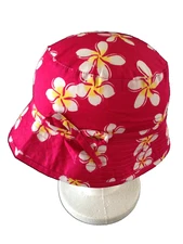 BNWT Girls Cute Pink & Flowers Jelly Beans Bucket Style Sun Hat 6 to 12 Months
