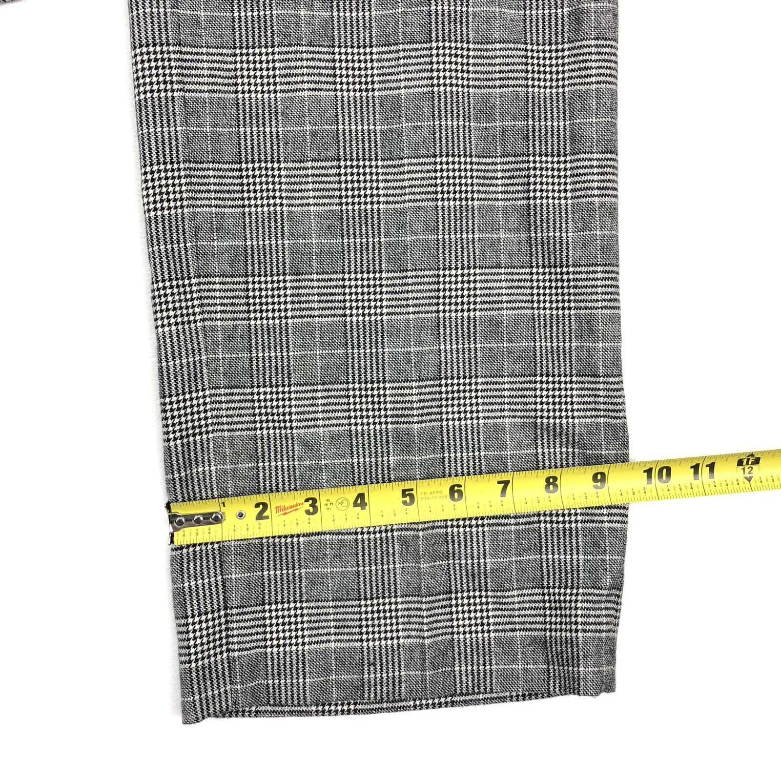 Alexander Wang Pantalone Donna Lana Plaid Caviglia Dritto Grigio • Taglia 8