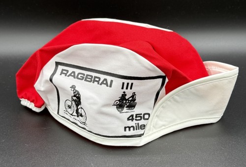Vintage Ragbrai III 1975 Cycling Cap Red Super Rare