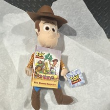 Disney Pixar Toy Story Woody Plush Doll Small with Bunny Surprise Book