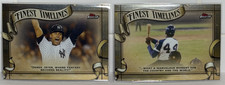 2024 Topps Finest Timelines Derek Jeter #FT-10 Hank Aaron #FT-1 ~ Yankees Braves