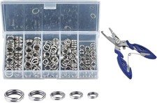 200Pcs 5-9 Mm Double Jump Rings for Jewelry Making, Key Rings for Keychains, Sta
