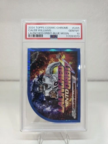 2024 CALEB WILLIAMS Topps Cosmic Chrome Launched/Orbit Blue Moon RC /99 PSA 10