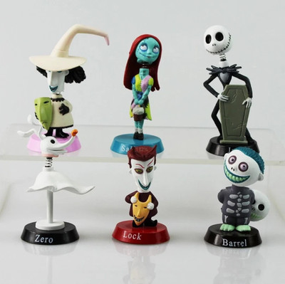 6PCS The Nightmare Before Christmas Figure set Jack Skellington PVC Figure Toys
