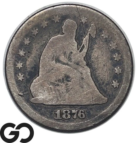 1876 Seated Liberty Quarter
