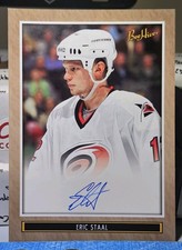 06-07 UD Bee Hive Eric Staal Photo-Graphs 🚨🚨🚨 Autographed Jumbo 5x7 Card 