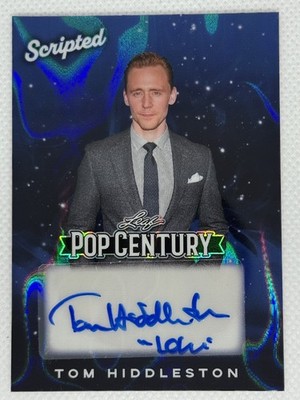 TOM HIDDLESTON 2026 Leaf Pop Century Scripted AUTO Card # 1/1 LOKI Inscription