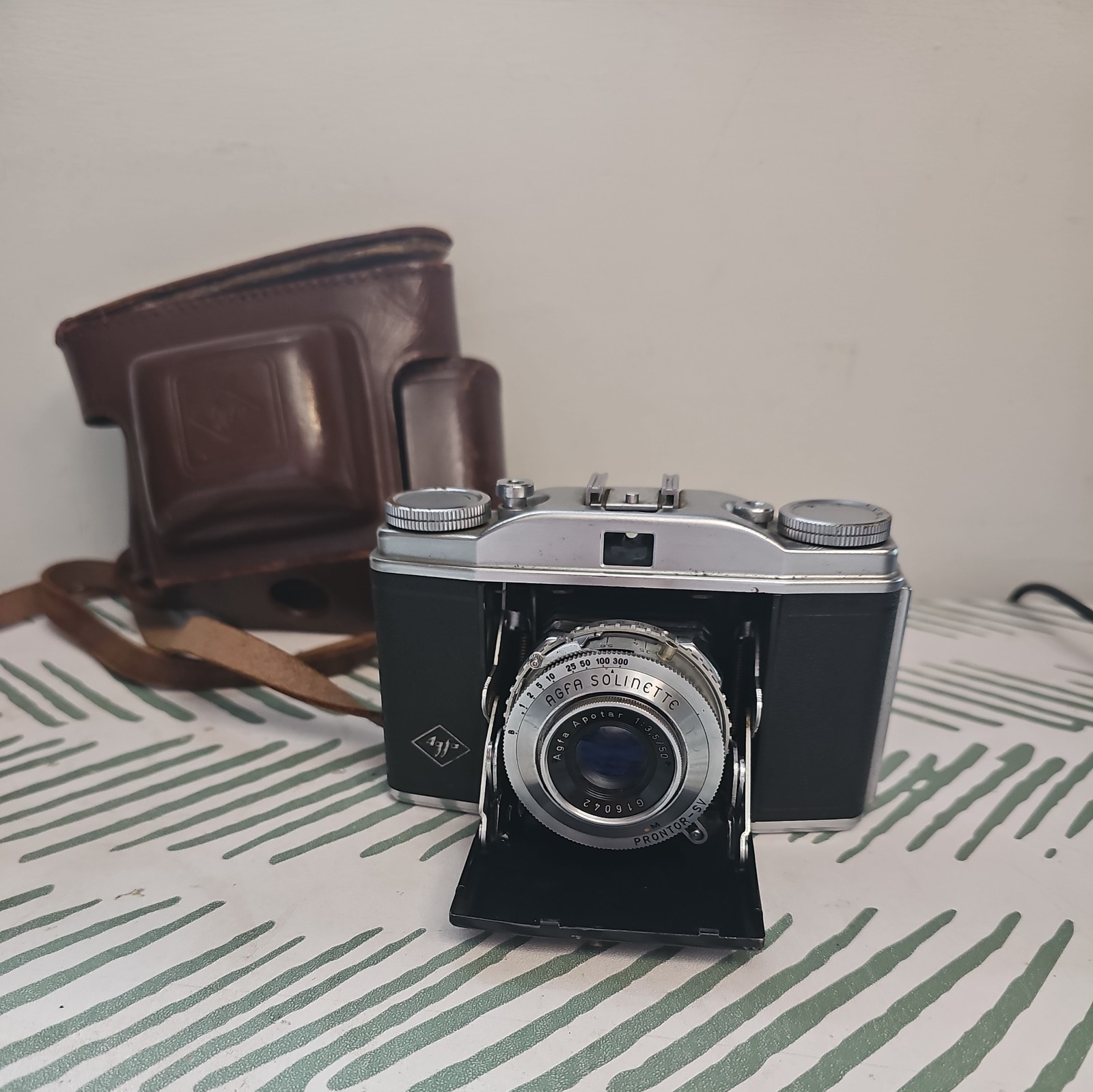 Agfa Solinette II Folding 35mm Film Camera Lens Apotar F3,5 50mm Lens 