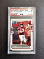 2020 Panini Chronicles Tua Tagovailoa ? Donruss Optic Rated Rookie Card PSA 10!. rookie card picture