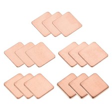 15 Pack 15x15mm Copper Pad Thermal Kit IC Chips Heatsink Cooler Shim for Laptop