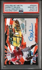 2022 Leaf Pro Set Metal Orange Crystal Garrett Wilson /4 PSA 10 GEM MT AUTO 10
