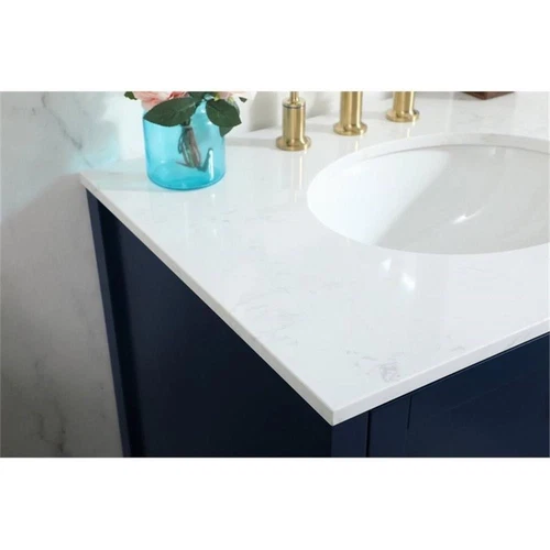 Elegant Decor Irene 30" Zinc Alloy MDF Single Bathroom Vanity in Blue - Picture 4 of 8