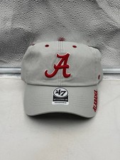 Alabama Crimson Tide NCAA '47 Brand Gray Clean Up Adjustable Strapback Hat