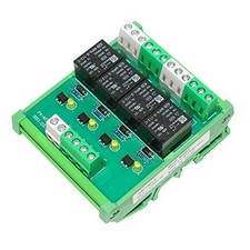 Relay Module 1 SPDT DIN Rail Mount 12V DC/AC Interface Relay 12VACDC 4 Channel