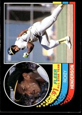 Rickey Henderson 1991 Fleer #6 Oakland Athletics FREE SHIPPING AutographDen