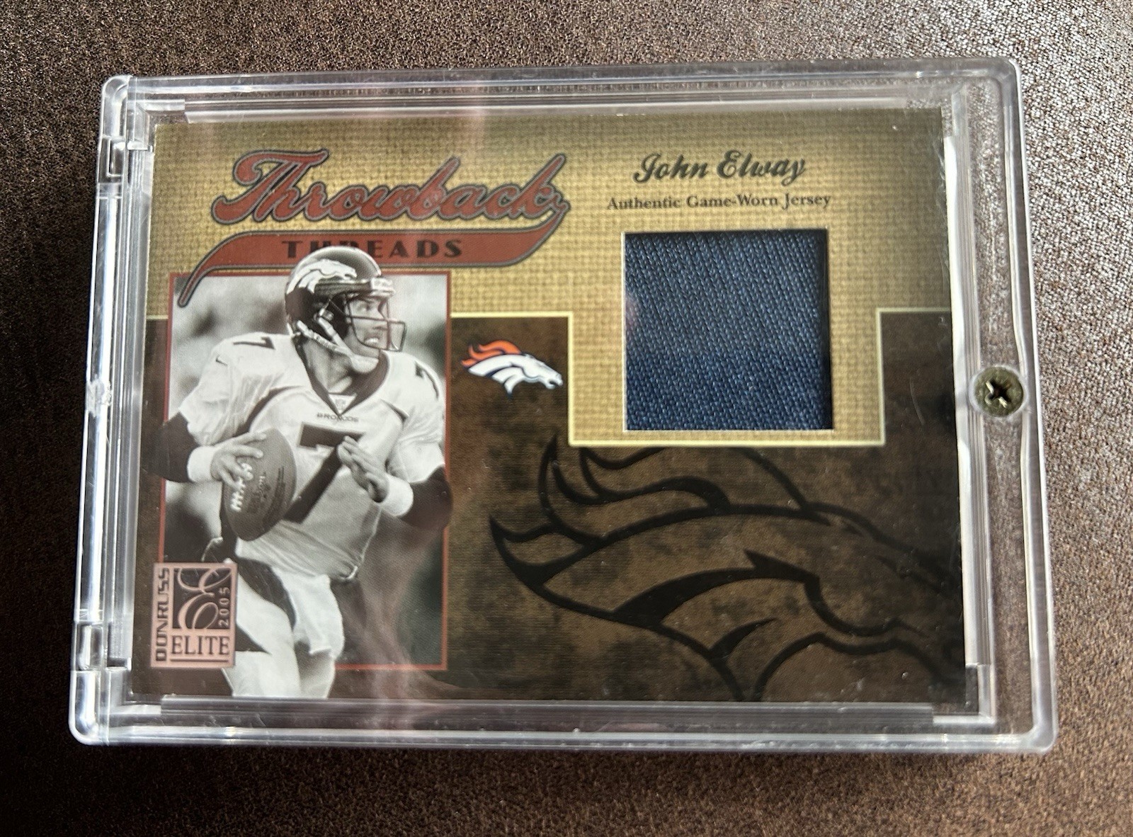 2005 Donruss Elite - Throwback Threads John Elway, Jake Plummer #TT-34 21/75!