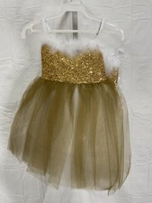 Art Stone "Embraceable You" Gold Dance Costume Size Large Child