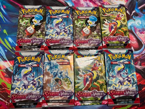 Pokemon TCG : 2023 🔥Scarlet and Violet Booster Pack Lot x 8 Sealed 🔥