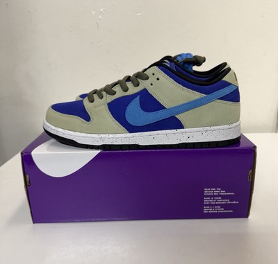 Nike SB Dunk Low Mens Sz 11.5 ACG Celadon Coast Concord Black Skate BQ6817-301