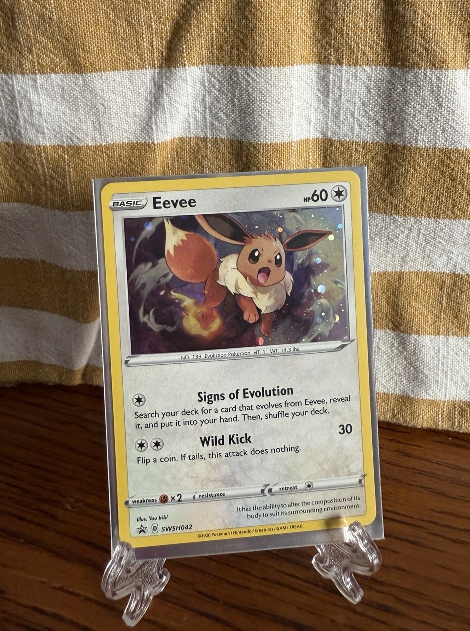 Pokemon Eevee SWSH042 Holo Black Star Promo Sword & Shield