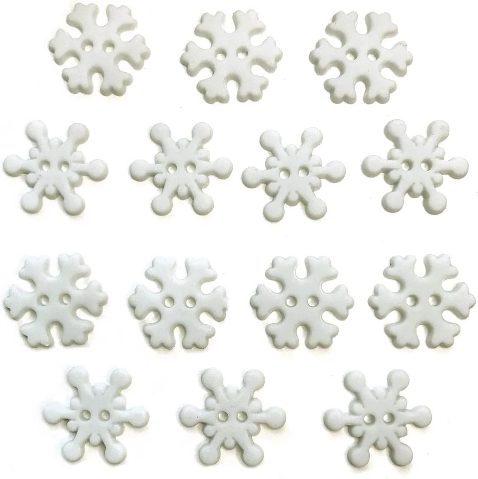 Snowflake Christmas Novelty Craft Buttons - 65 Pieces - Image 2 of 4