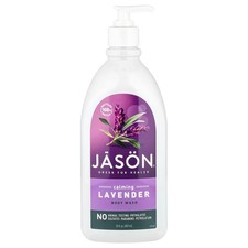 Jason Natural Body Wash Calming Lavender 30 fl oz 887 ml Leaping Bunny, No