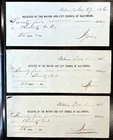 3 CIVIL WAR BOUNTY DOCUMENTS SIGNED MAYOR CITY COUNCIL BALTIMORE MD MUNI FINANCE