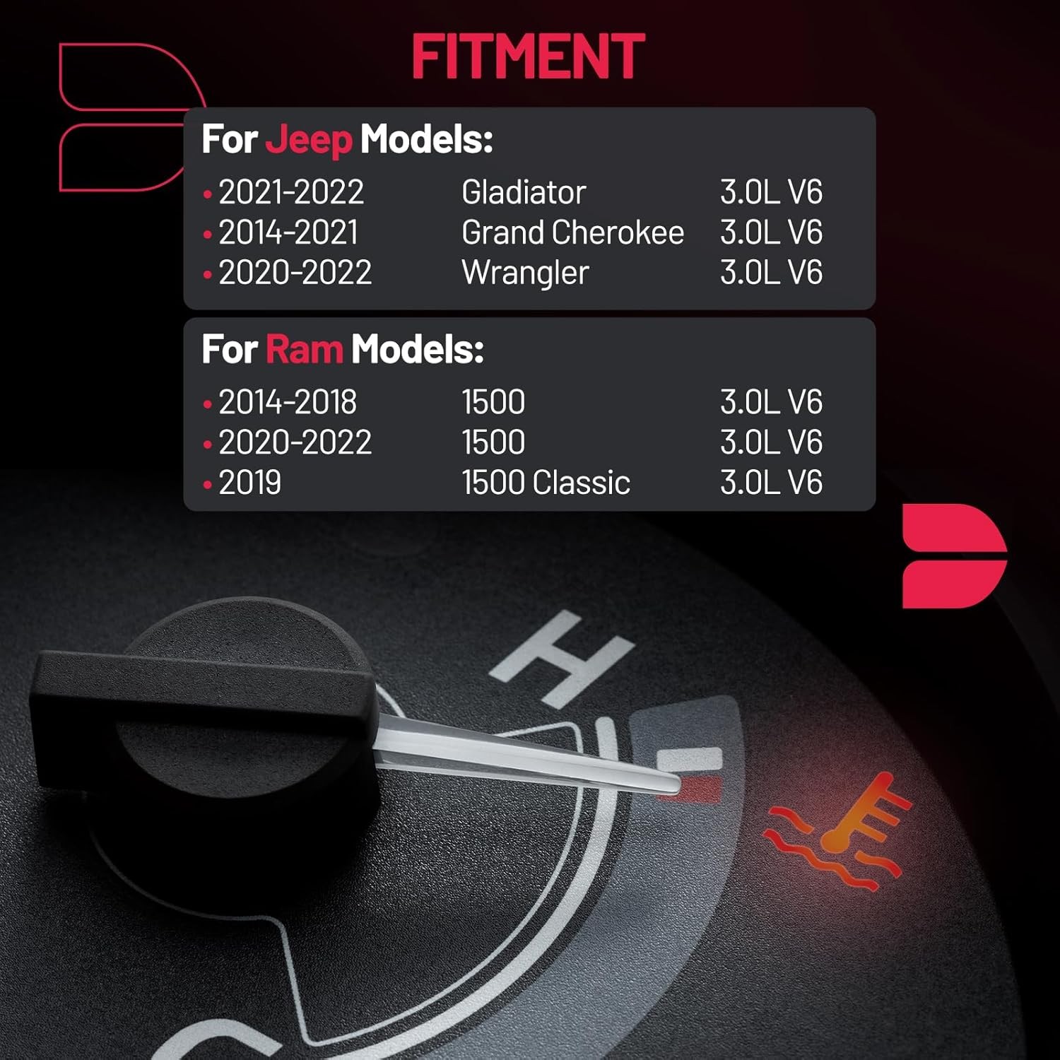 Engine Coolant Thermostat Housing Assembly Fits 2020-2022 Ram 1500 3.0L 902-3040