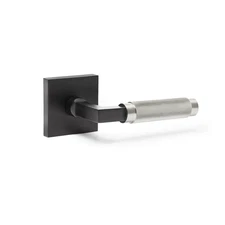 New York Solid Brass Privacy Door Lever Matte Black&Satin Silver Locking Handle