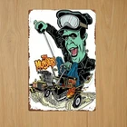 1pc Vintage "The Munsters" Aluminum Tin Metal Signs Wall Art 8x12 Inch - Classic