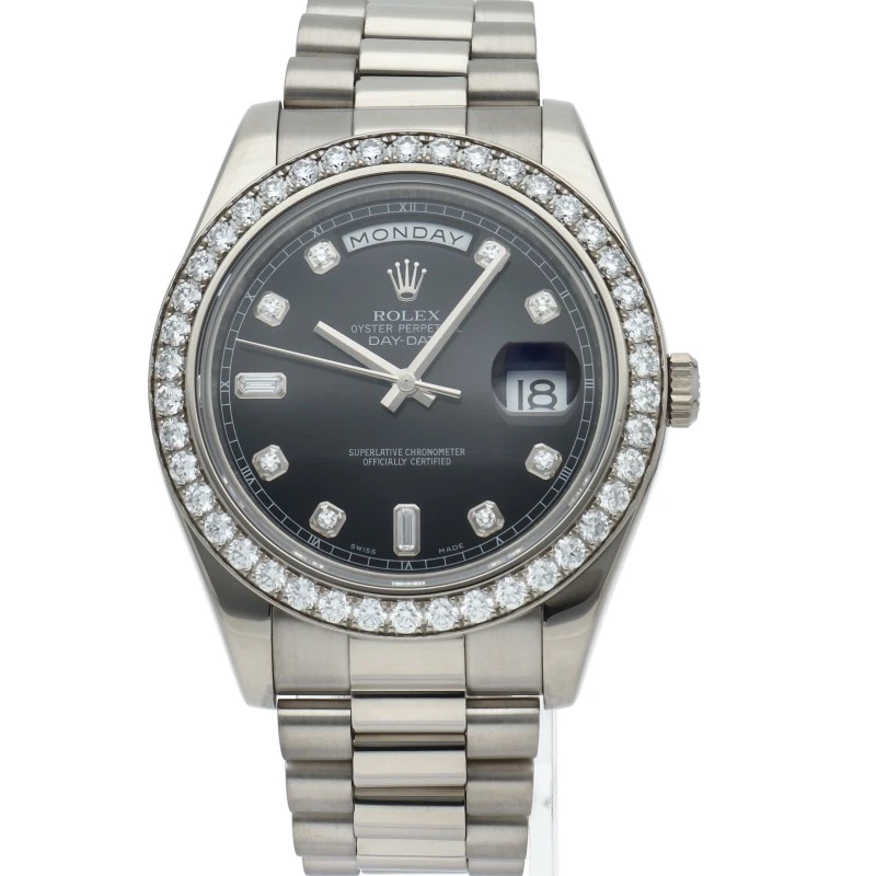 Reloj Rolex Day-Date 2 10P Diamante Bisel Diamante 218349A(G) K18WG Reloj Hombre... Foto 2 de 4