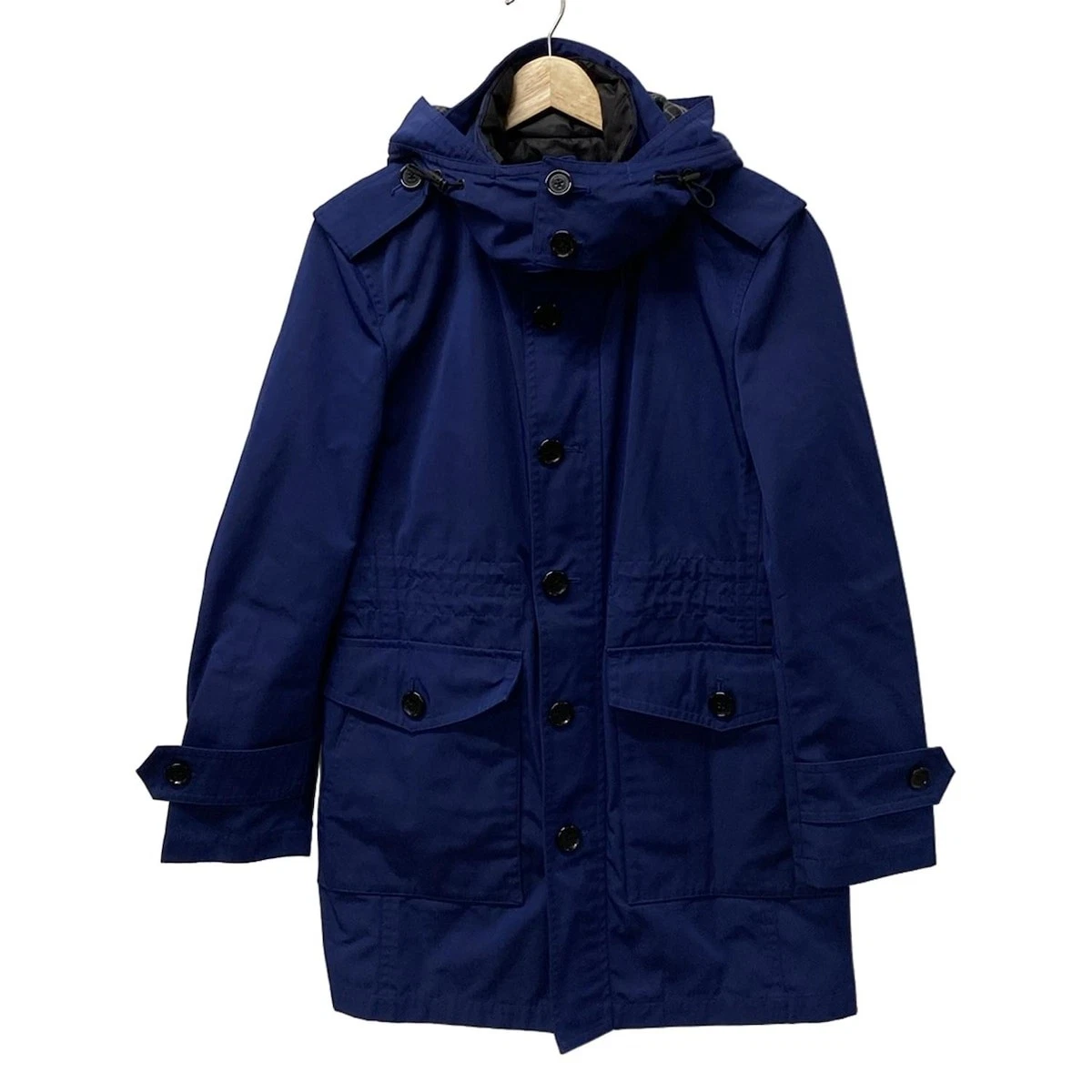 Autentico Burberry Black Label Cappotto Uomo Navy