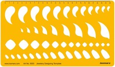 Jewelry Design Template Stencil Paisley  Stone Shapes for Sketching