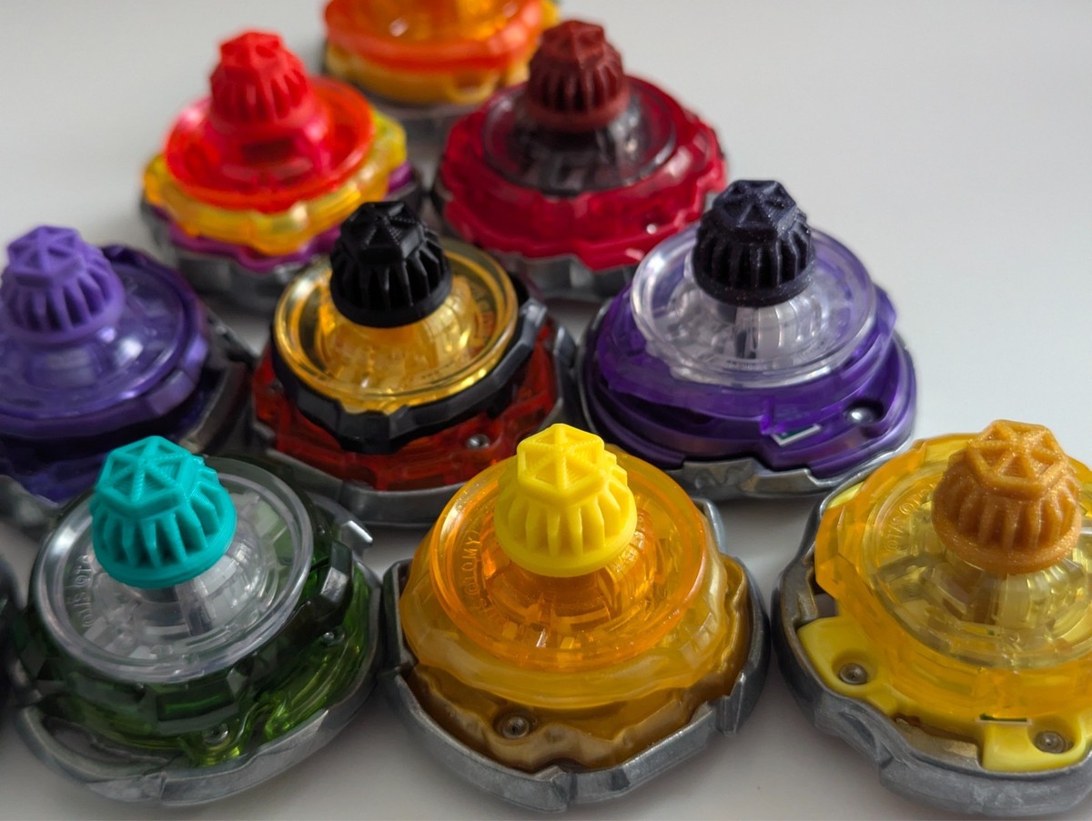 10pc Beyblade X Hexa Hex (H) Bits Bundle - Custom BBX Parts Multi