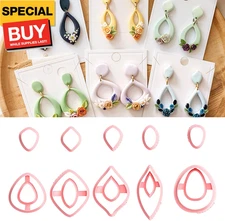 Polymer Clay Cutters, 10 Shapes Clay Cutter for Polymer Jewelry Clays Earring...