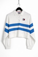 TOMMY HILFIGER CROPPED POLO Shirt - Medium - White - Great Condition - Women’s