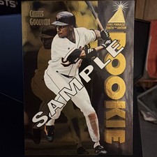 CURTIS GOODWIN Rookie Sample Promo Card #113 Pinnacle Zenith Edition 1995. rookie card picture