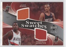 2006 Sweet Shot Swatches Memorabilia /199 Juan Dixon Martell Webster #SSD-DW 0af