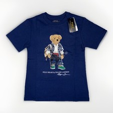 NWT Polo Ralph Lauren Polo Bear T Shirt Boys Size Small 8 Blue Short Sleeve Tee