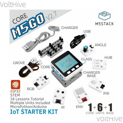 M5Stack M5GO IoT Starter Kit V2.7 - IoT Entry-Level Development Programming Kit