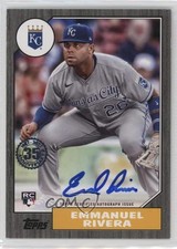 2022 Series 2 1987 Topps Baseball Black /199 Emmanuel Rivera #87BA-ER Auto 0nr3