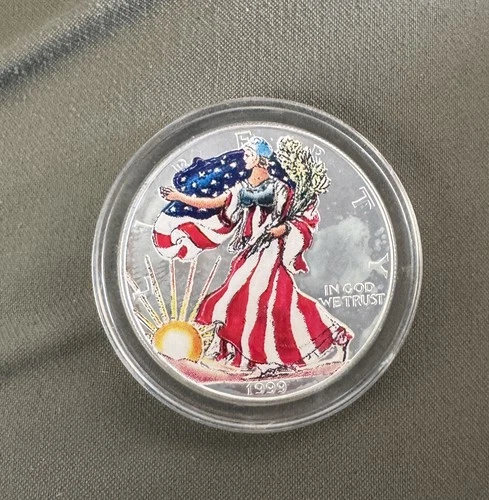 1999 - 1 oz Fine Silver American Eagle Walking Liberty dollar U.S. Mint