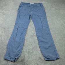 Orlebar Brown Trousers Mens W32 L30 Blue Linen Straight Norfolk Made Portugal