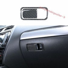 Cubierta de manija de caja de almacenamiento copiloto de fibra de carbono real para VW Jetta MK6 2012-18