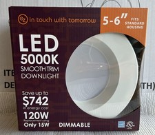 12 Pack Brand New 5/6 LED  5000K Dimmable Smo...