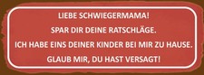Holzschild 10x27 cm liebe Schwiegermama spar dir Familie Freunde Deko Geschenk H