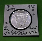 1922 D Peace Dollar CHOICE BU GEM Ultra Rare Silver Dollar HIGH VALUE 90% Silver
